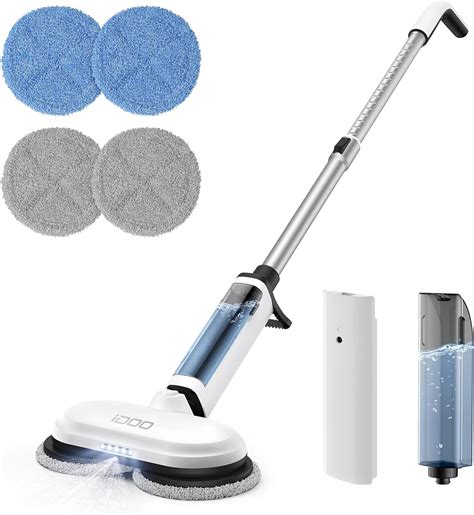 iDOO Cordless Electric Mop, Upgraded Power Spin Mops for Floor Cleaning ...