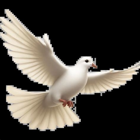 Flying white dove in golden light emoji | AI Emoji Generator