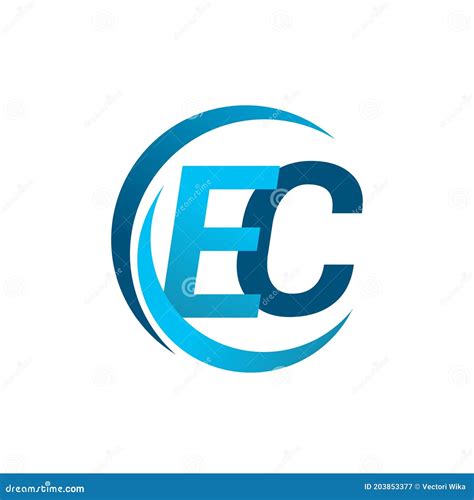 EC Logo monogram with pillar shape designs template 2963325 Vector Art ...