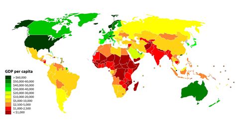 Countries by GDP per capita (2020) - Learner trip