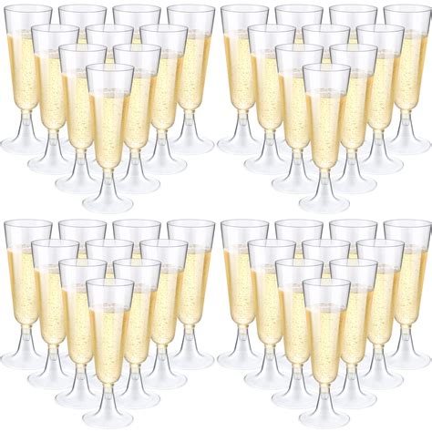Snapklik.com : CHENGU 200 Pack Champagne Flutes Cups Plastic 5 Oz Wine ...