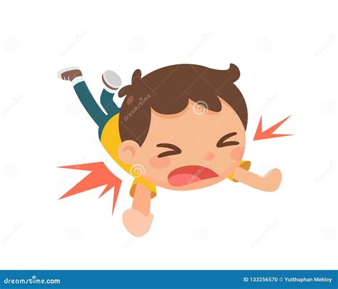 The Kid Falling To the Floor. Stock Illustration - Illustration of sign ...