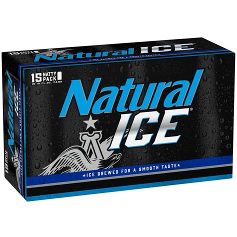 Natural Ice American Lager Beer 15 pack 12 fl oz Aluminum Cans 5.9% ABV ...