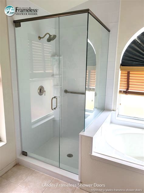 Corner Shower Half Wall With Glass Shower Enclosures | Shower & Tub