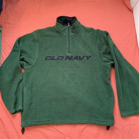 90s Old Navy fleece 1/4 zip Mens large - Depop