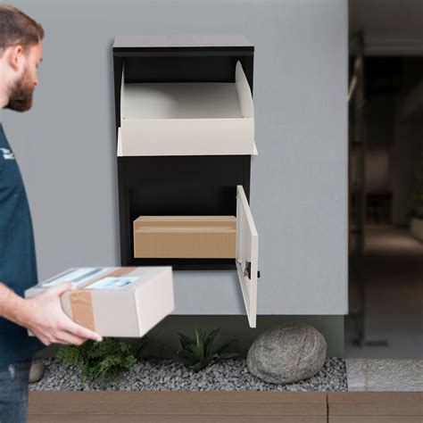 Parcel Post Drop Box Large Steel Lockable Letter Mail Packag Delivery ...