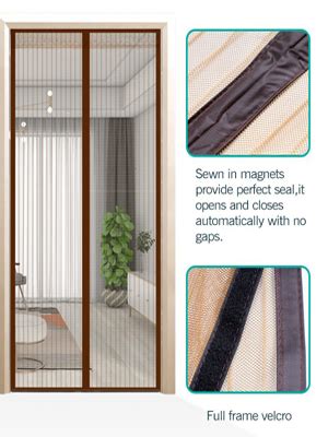 KARP Polyester Mosquito Door Net with Magnet & Full Frame Hook & Loop ...