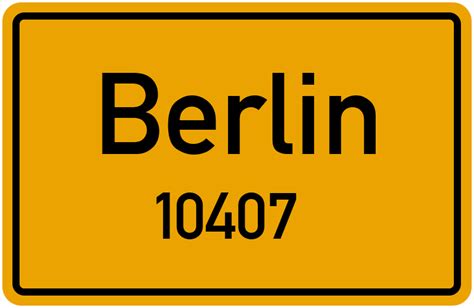 10407 Berlin Straßenverzeichnis: Alle Straßen in 10407