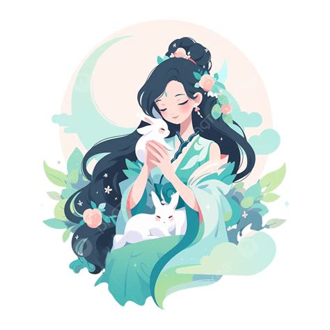 Change Moon Jade Rabbit Cartoon Illustration, Change, Moon, Jade Rabbit ...