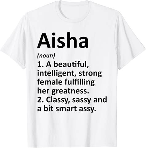 AISHA Definition Personalized Name Funny Christmas Gift T-Shirt ...