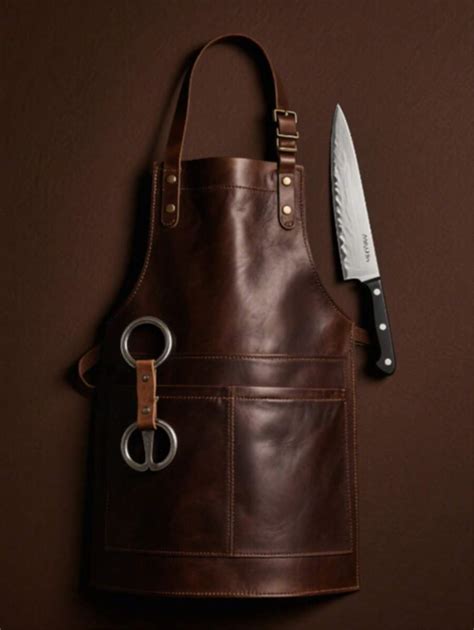 Professional Leather Butcher Apron - Heavy-Duty Work Apron With Tool ...