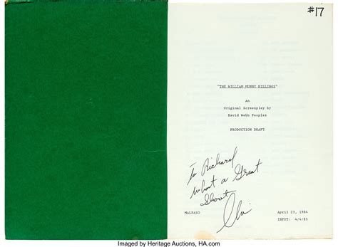 Unforgiven (Warner Brothers, 1992) AKA: The William Munny Killings ...