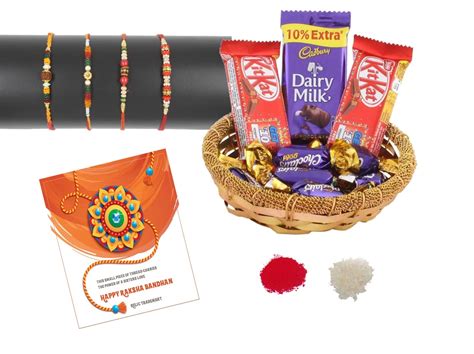 Relic Trademart, Rakhi Combo- set of 4 rakhi with Two nestle kitkat ...