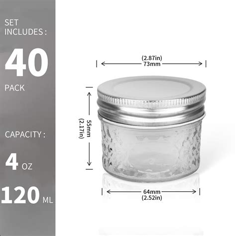 Snapklik.com : VERONES Mason Jars Canning Jars, 4 OZ Jelly Jars