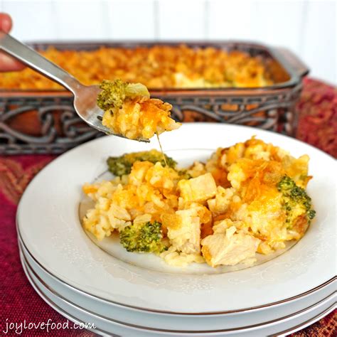 Cheesy Chicken, Broccoli and Rice Casserole - Joy Love Food