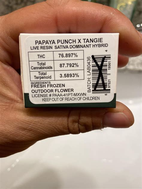 Papaya punch X tangie live resin!!grown and processed by boro family farms smoklahoma!!!…cheers ...