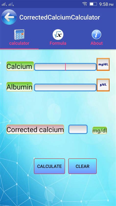 Corrected Calcium Calculator APK 12.0 pour Android Gratuit télécharger