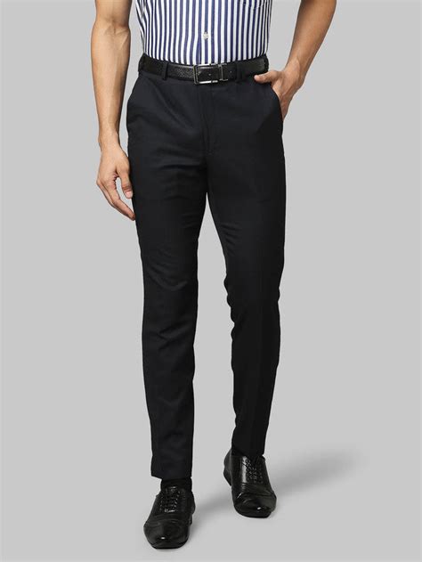 Park Avenue Men Blue Solid Super Slim Fit Trouser – MyRaymond