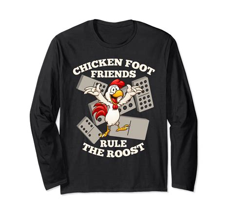 Amazon.com: Chicken Foot Rules - Mexican Train Dominoes Funny T Shirt ...