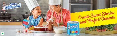 Milkmaid Nestle Partly Skimmed Sweetened Condensed Milk, 380 g Tin ...
