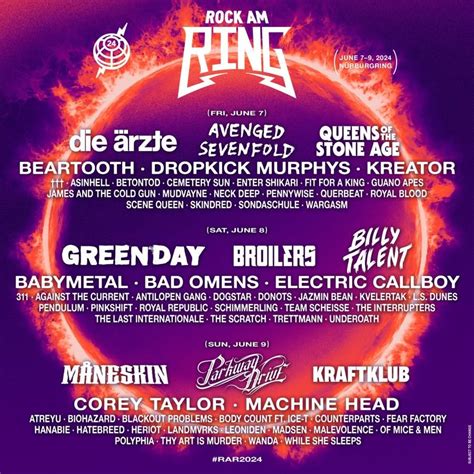 Rock Am Ring Festival 2024 - Weekend (no Camping) - Die Ärzte, Green ...