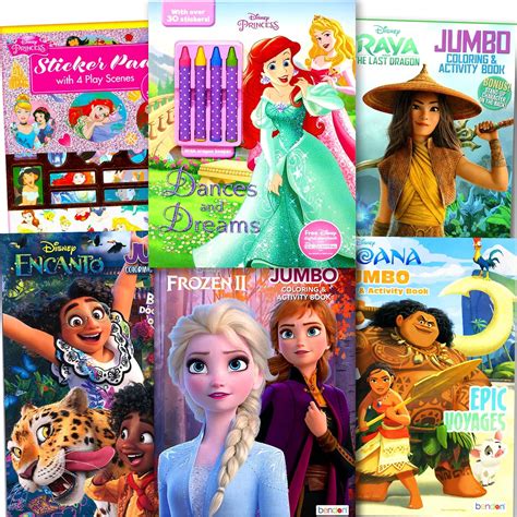 Buy Disney Princess Coloring Book Set for Kids - Activities, Stickers ...