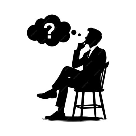 Premium Vector | Vector man thinking thinking man silhouette Vector illustration