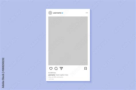 Instagram feed mockup portrait template design vector. Post Instagram ...