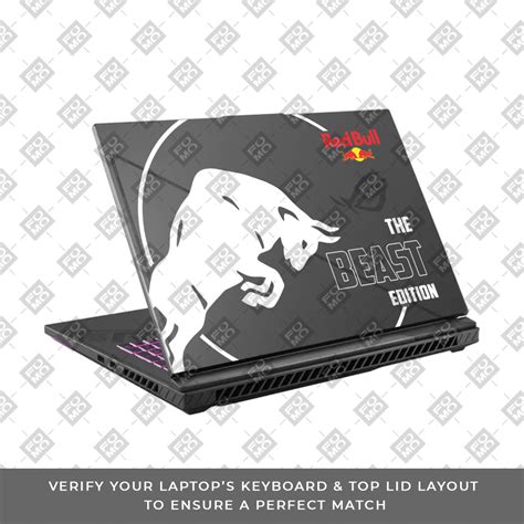 Transparent Red Bull Energy Asus ROG Strix G16 G614J Laptop Skin
