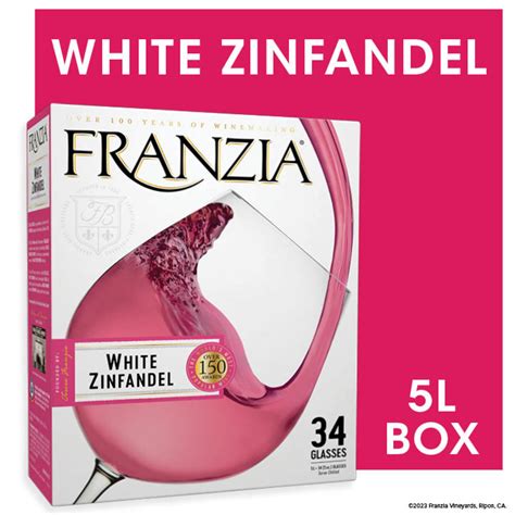 Franzia White Zinfandel World Classics Zinfandel Rose Wine, 5 L Bag in ...