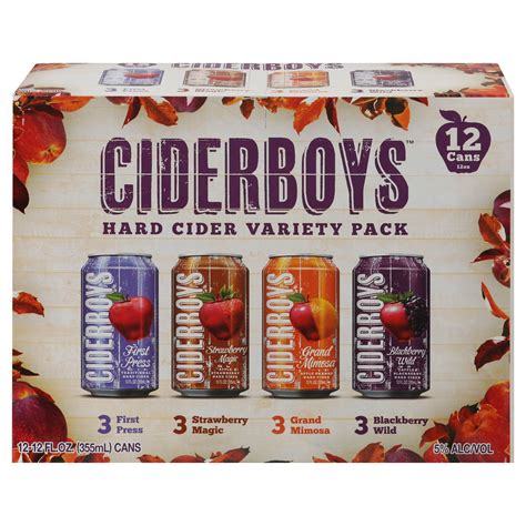 Ciderboys Variety Pack Hard Cider 12 12 fl oz Can 12 ea 12 ct; 12 oz ...