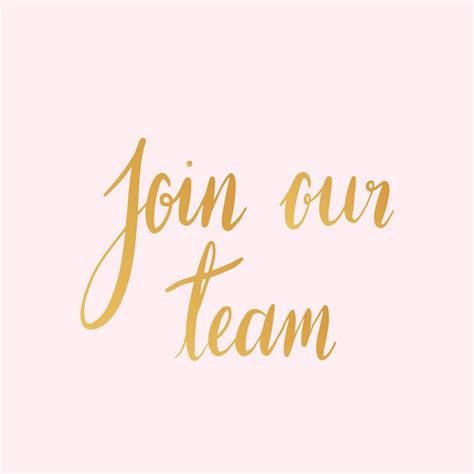 Join our team typography style vector | Free Vector