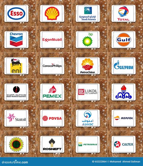 Logos of Global Oil and Gas Companies Editorial Stock Image - Image of logos, exxonmobil: 65322864