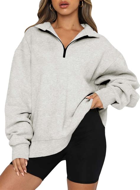 Eytino Sweatshirts for Women Oversized Sweatshirts Hoodies Half Zip ...