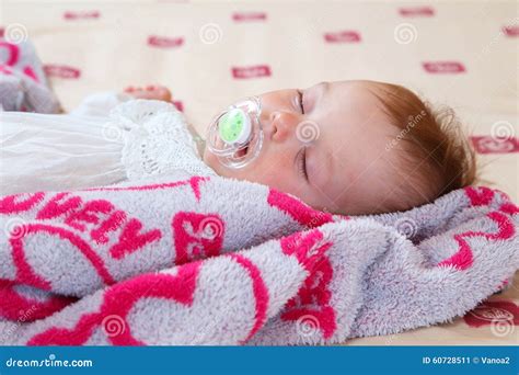 Sweet Sleeping Baby with Soother Stock Image - Image of sleepyhead, childhood: 60728511