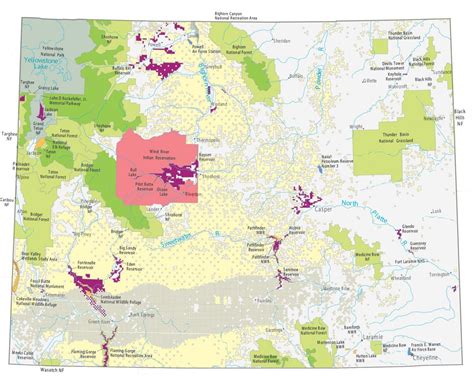 Map of Wyoming - Cities and Roads - GIS Geography