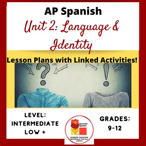 AP Spanish Lesson Plans Unit 2 Identidad Digital or Printable Complete ...