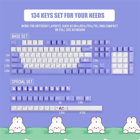 EPOMAKER Bunny 134 Keys Cherry Profile PBT Dye India | Ubuy