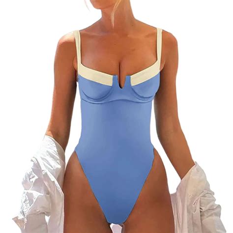 Divhosrg Womens One Piece Swimsuits Built In Bra, Tummy Control Bathing ...