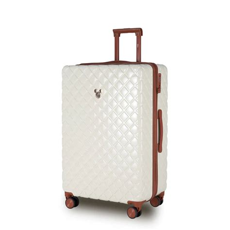 Disney Mickey Fashion 76cm Inch Large Suitcase Ivory