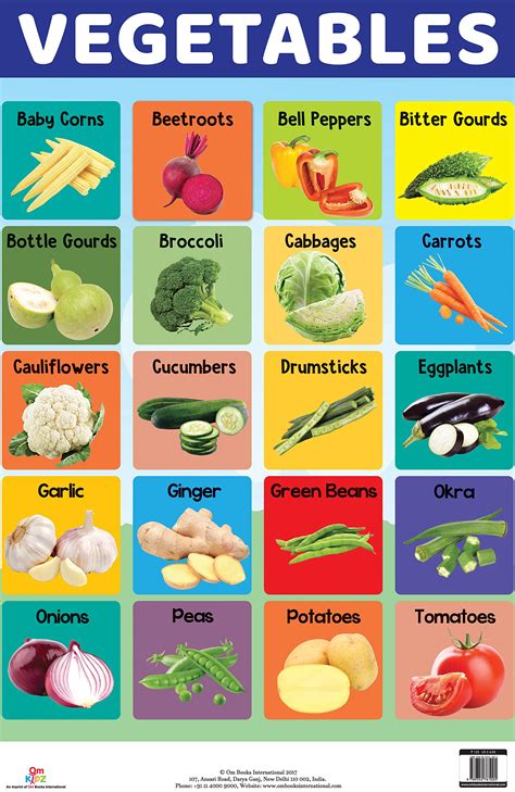 Printable Vegetables Chart Buy GO WOO 2 IN 1 FRUITS AND VEGETABLES