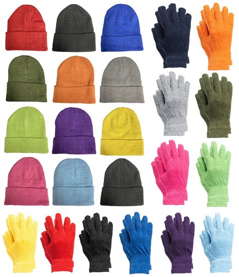 Yacht & Smith Unisex Assorted Colored Winter Hat & Glove Set - at ...