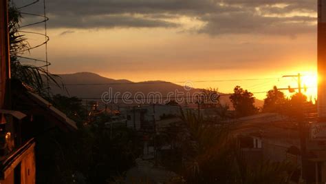 Sunset at the Suburbs of San Jose, Costa Rica Stock Image - Image of ...