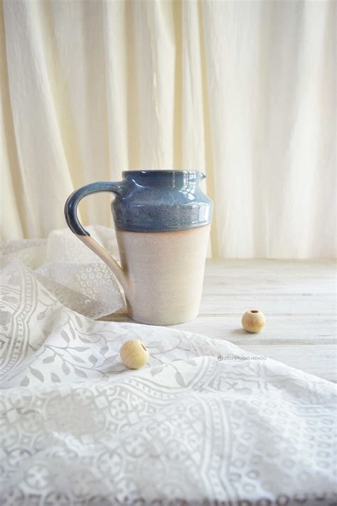 BIG JUG- 1.3 LITRES- MOTTLED INDIAN TEAL – Studio Nendo