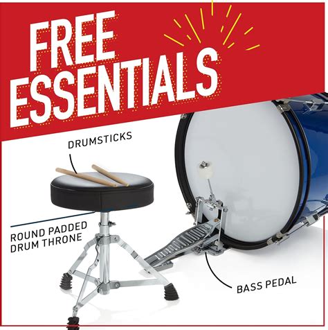 Buy Mendini By Cecilio Kids Drum Set - Starter Drums Kit with Bass ...