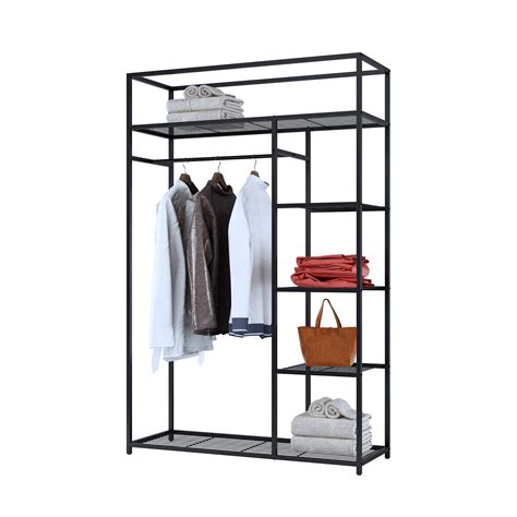 JEROAL Metal Closet Heavy Duty Clothes Rack, Freestanding Garment ...