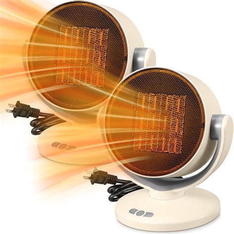 Amazon.com: Aurelema 2 Pcs 1200w Space Heaters 2 in 1 Fan and Heater ...