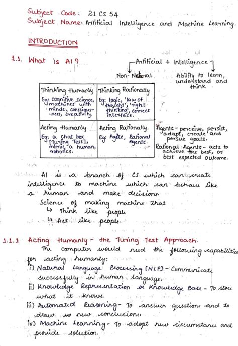 21CS54 AIML Module 01 - Introduction to AI and Machine Learning ...