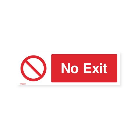 No Exit Sign - Safety Signs & Stickers