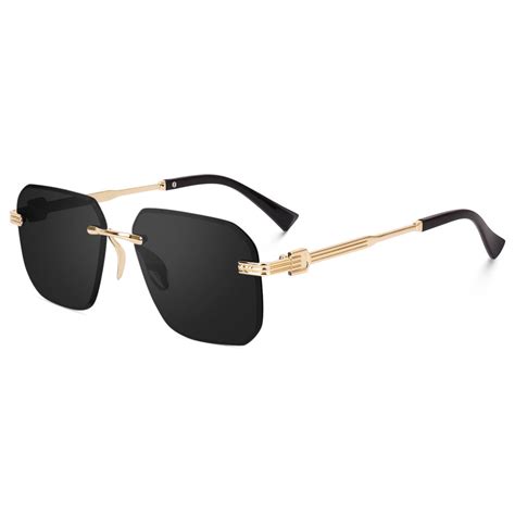 Dervin UV Protected Square Rimless Sunglasses for Men and Women